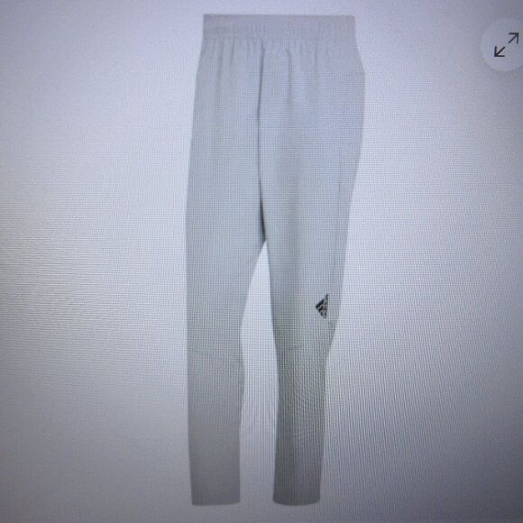 ADIDAS Silver Grey Woven Pants Mens Sz M Gray Training Athletic Workout Gym NWT - Picture 2 of 12